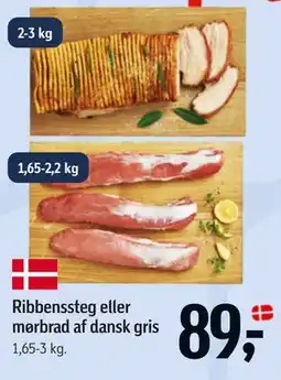Føtex Ribbenssteg eller mørbrad af dansk gris tilbud