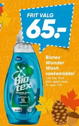 Bilka Biotex Wonder Wash vaskemiddel tilbud