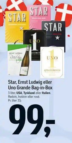 Føtex Star, Ernst Ludwig eller Uno Grande Bag-in-Box tilbud