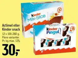 Føtex Actimel eller Kinder snack tilbud