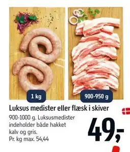 Føtex Luksus medister eller flæsk i skiver tilbud
