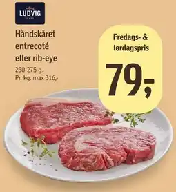 Føtex Håndskåret entrecoté eller rib-eye tilbud