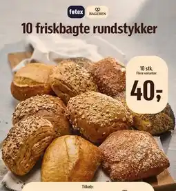 Føtex 10 friskbagte rundstykker tilbud