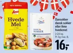 Føtex Dansukker dansk sukker eller Amo hvedemel tilbud