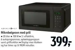 Føtex Mikrobølgeovn med grill tilbud