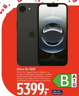 Føtex iPhone 16e 128GB tilbud