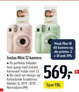 Føtex Instax Mini 12 kamera tilbud