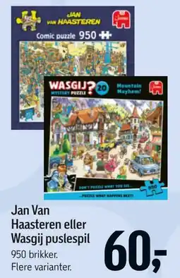 Føtex Jan Van Haasteren eller Wasgij puslespil tilbud