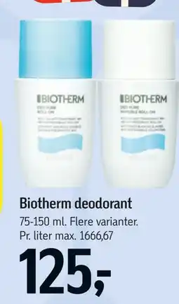 Føtex Biotherm deodorant tilbud
