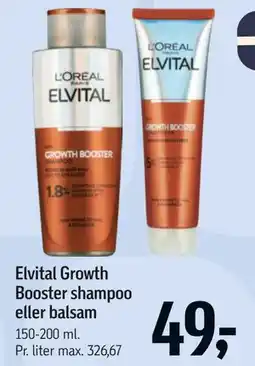 Føtex Elvital Growth Booster shampoo eller balsam tilbud