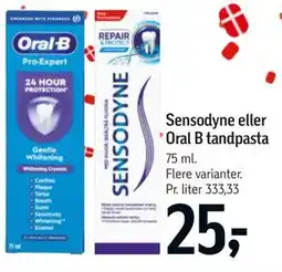 Føtex Sensodyne eller Oral B tandpasta tilbud