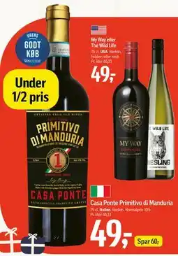 Føtex Casa Ponte Primitivo di Manduria tilbud