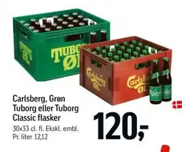 Føtex Carlsberg, Grøn Tuborg eller Tuborg Classic flasker tilbud
