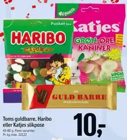 Føtex Toms guldbarre, Haribo eller Katjes slikpose tilbud