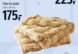 Føtex Fake fur plaid tilbud