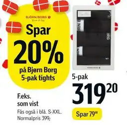 Føtex Bjørn Borg 5-pak tights tilbud