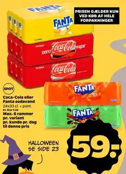 Netto Coca-Cola eller Fanta sodavand tilbud