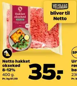 Netto Netto hakket oksekød 8-12% tilbud