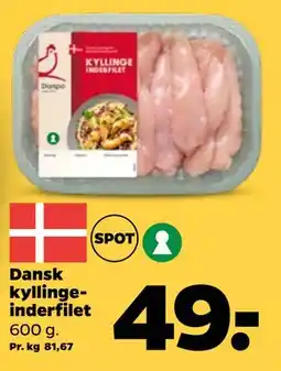 Netto Dansk kyllingeinderfilet tilbud