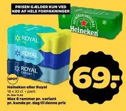 Netto Heineken eller Royal tilbud