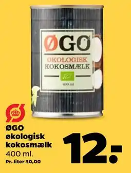Netto ØGO økologisk kokosmælk tilbud