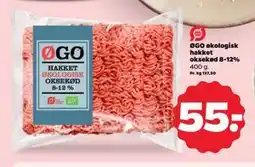 Netto ØGO økologisk hakket oksekød 8-12% tilbud