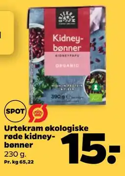 Netto Urtekram økologiske røde kidneybønner tilbud