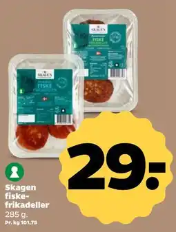 Netto Skagen fiskefrikadeller tilbud