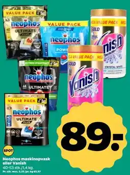 Netto Neophos maskinopvask eller Vanish tilbud