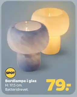 Netto Bordlampe i glas tilbud