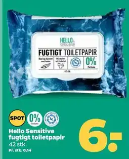 Netto Hello Sensitive fugtigt toiletpapir tilbud
