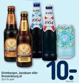 REMA 1000 Grimbergen, Jacobsen eller Kronenbourg øl tilbud