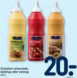 REMA 1000 Graasten remoulade, ketchup eller sennep tilbud