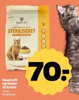 Netto Raakraft tørfoder til katte tilbud