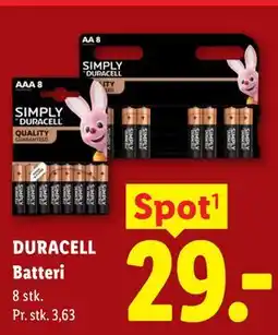 Lidl DURACELL Batteri tilbud