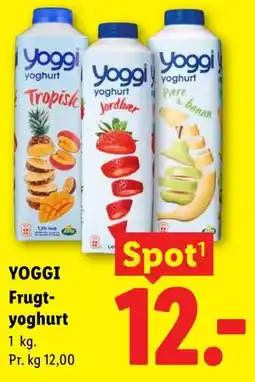 Lidl YOGGI Frugtyoghurt tilbud