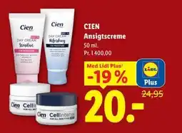 Lidl CIEN Ansigtscreme, App-pris tilbud
