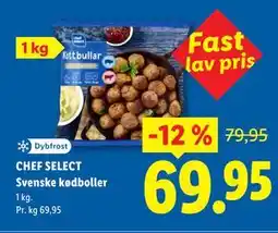 Lidl CHEF SELECT Svenske kødboller tilbud
