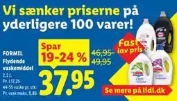 Lidl FORMIL Flydende vaskemiddel tilbud