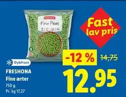 Lidl FRESHONA Fine ærter tilbud