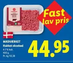 Lidl Hakket oksekød tilbud
