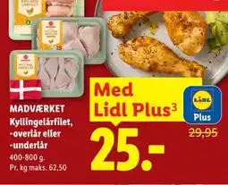 Lidl Kyllingelårfilet, -overlår eller -underlår, App-pris tilbud