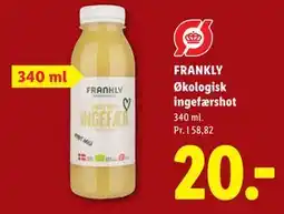 Lidl FRANKLY Økologisk ingefærshot tilbud