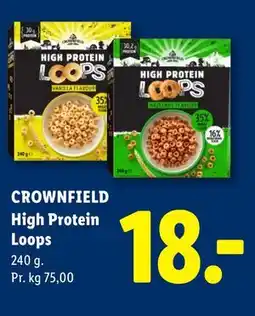 Lidl CROWNFIELD High Protein Loops tilbud