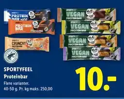 Lidl SPORTYFEEL Proteinbar tilbud