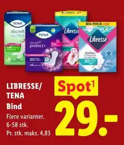 Lidl LIBRESSE/ TENA Bind tilbud