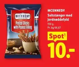 Lidl MCENNEDY Saltstænger med jordnøddefyld tilbud