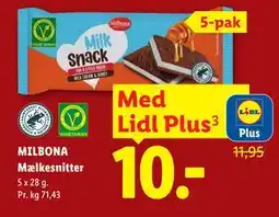 Lidl MILBONA Mælkesnitter, App-pris tilbud