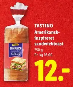 Lidl TASTINO Amerikansk-inspireret sandwichtoast tilbud
