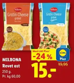 Lidl MILBONA Revet ost, App-pris tilbud